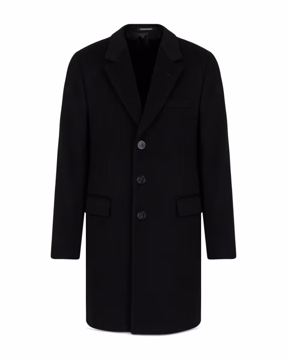 Emporio Armani Beaver Cashmere Regular Fit Top Kaban