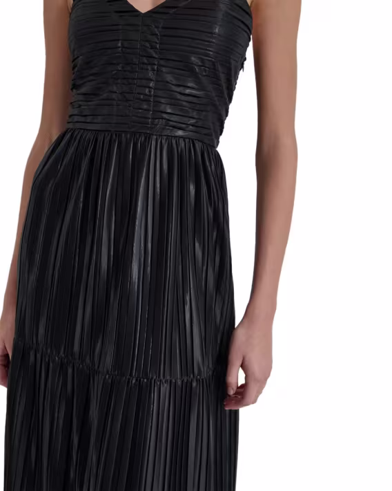 DKNY Foil Plissé Kolsuz Elbise