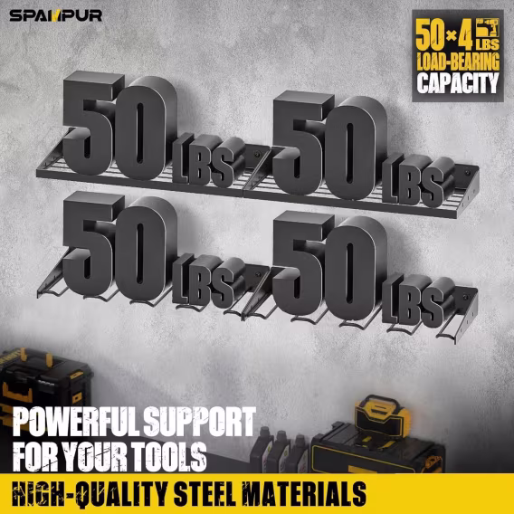 Spampur Şarj İstasyonlu Elektrikli Alet Düzenleyici/Rafı