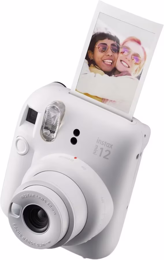 Fujifilm Instax Mini 12 Anlık Fotoğraf Makinesi/Minimate Özel Kılıf/20 Sayfa/İkili Paket  Beyaz