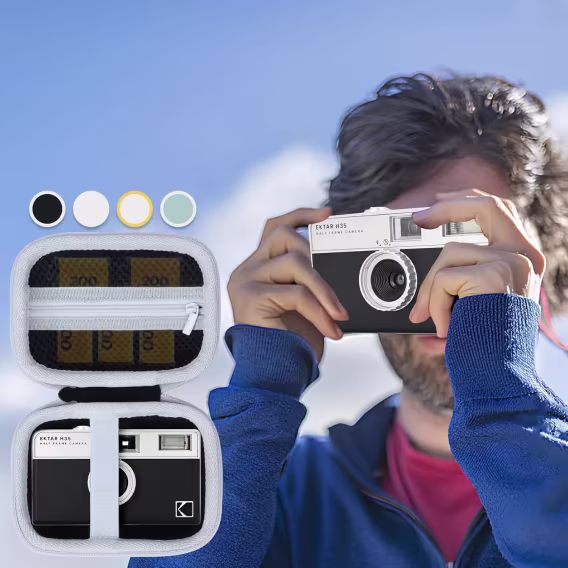 Lebakort KODAK EKTAR H35 / H35N / Ultra F9 / M35 / M38 Fotoğraf Makinası Kılıfı Yeşil