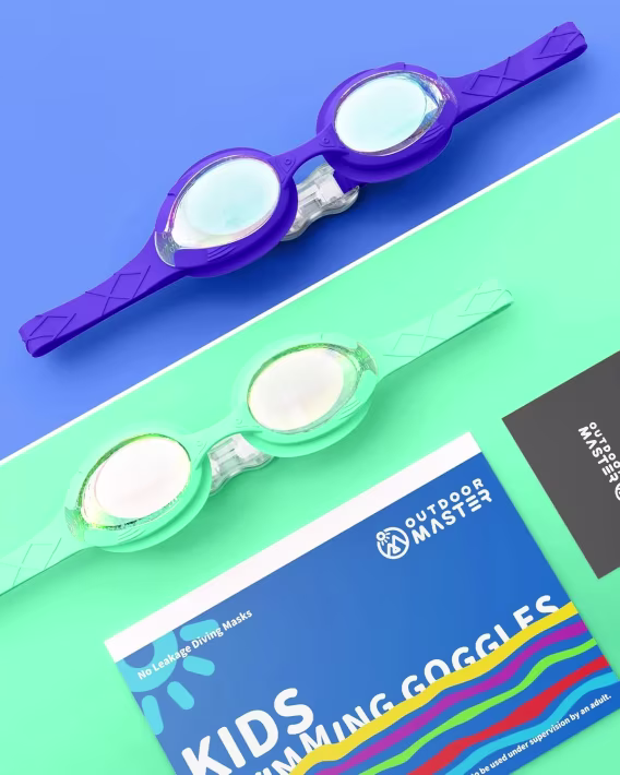 OutdoorMaster Çocuk Yüzme Gözlüğü 2'li Paket