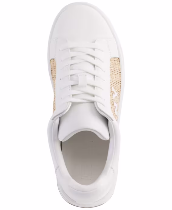 DKNY Kadın Abeni Arch Raffia Logo LowTop Sneakers