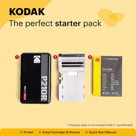 KODAK Mini 3 Retro 4PASS Taşınabilir Fotoğraf Yazıcısı