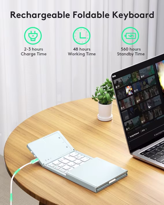Samsers Touchpadli Katlanabilir Bluetooth Klavye