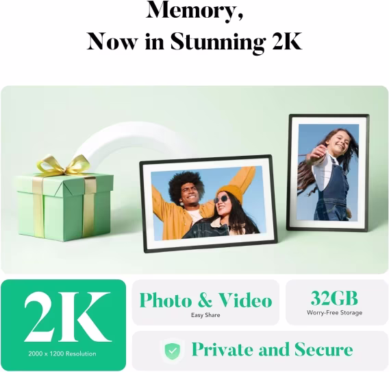 Pexar by Lexar 2K Çözünürlüklü Üstün Dijital Resim Çerçevesi