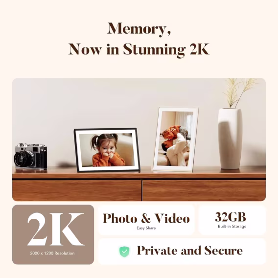 Pexar by Lexar Parlama Önleyici Dokunmatik Ekranlı Dijital Resim Çerçevesi