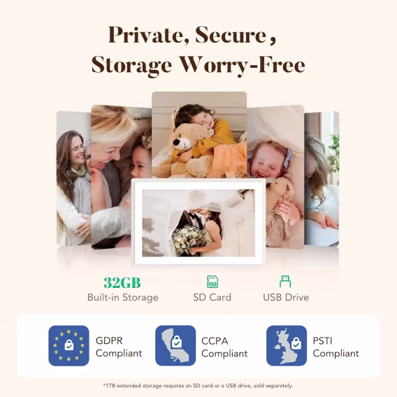 Pexar by Lexar Parlama Önleyici Dokunmatik Ekranlı Dijital Resim Çerçevesi