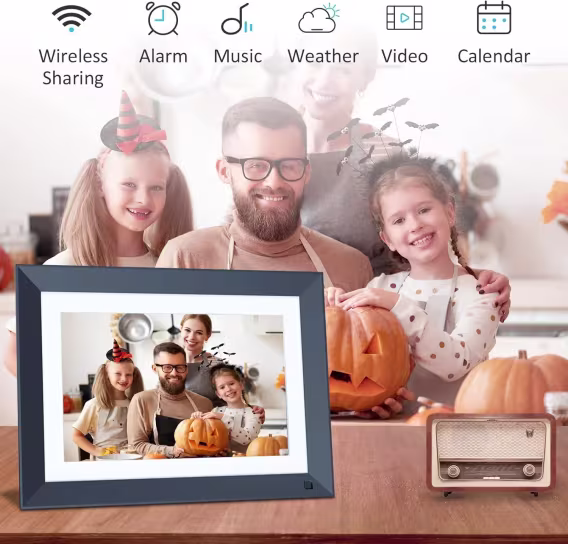 FULLJA 32GB Dokunmatik Ekranlı Dijital Resim Çerçevesi 15 inç