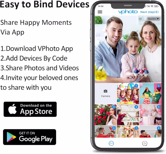 Fullja Dijital Resim Çerçevesi 9 inç