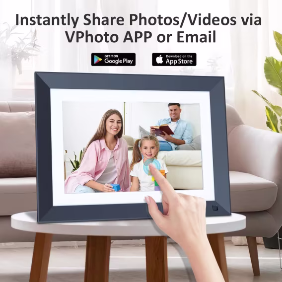 FULLJA 32GB Dokunmatik Ekranlı Dijital Resim Çerçevesi 15 inç
