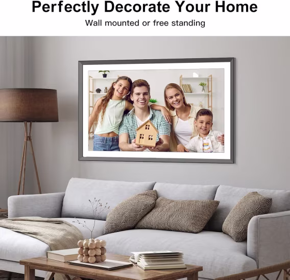 FULLJA 32GB Dokunmatik Ekranlı Dijital Resim Çerçevesi 15 inç