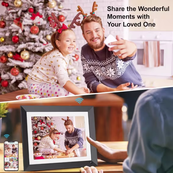 Fullja 11 inç Çift WiFi Dijital Fotoğraf Çerçevesi