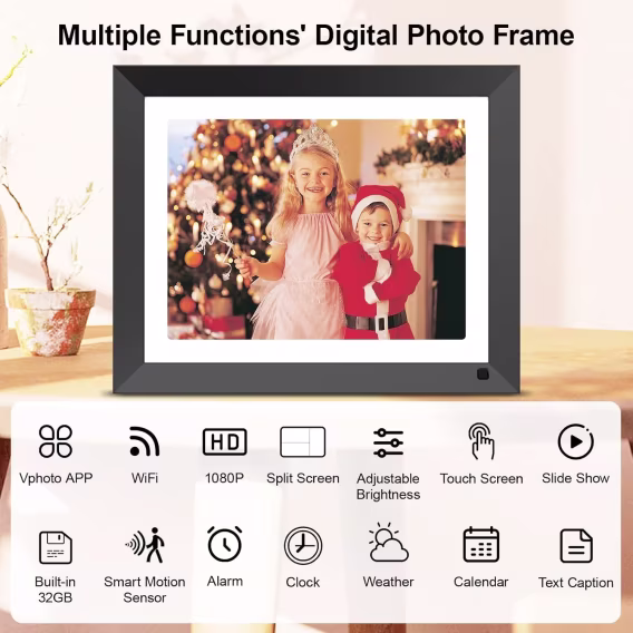 Fullja 11 inç Çift WiFi Dijital Fotoğraf Çerçevesi