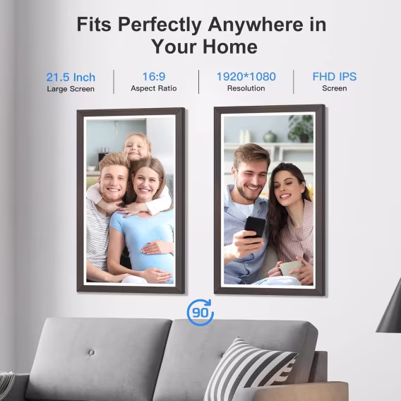 Nethgrow Büyük Dijital Resim Çerçevesi  21,5 inç