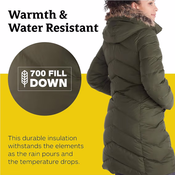 MARMOT Kadın Montrö Tam Boy Şişme Kaban