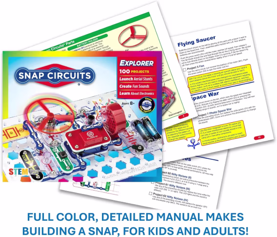 Snap Circuits Jr. SC100 Elektronik Araştırma Kiti 100 Proje