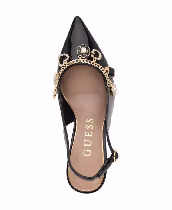 GUESS Kadın Naska Charms Slingback Topuklu Ayakkabı