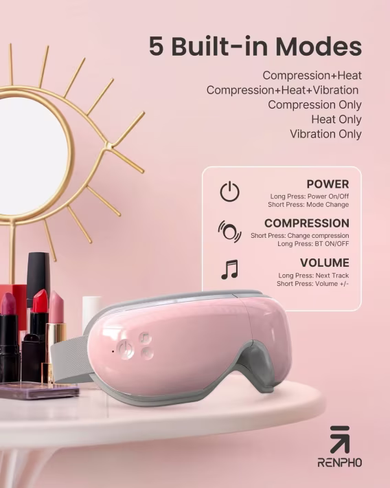 Renpho Isı Destekli Bluetooth Göz Masaj Aleti