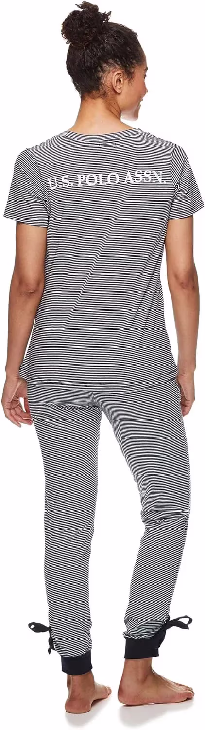 U.S. Polo Assn. Bayan Kısa Kollu Gömlek Pantolon Pijama Takımı