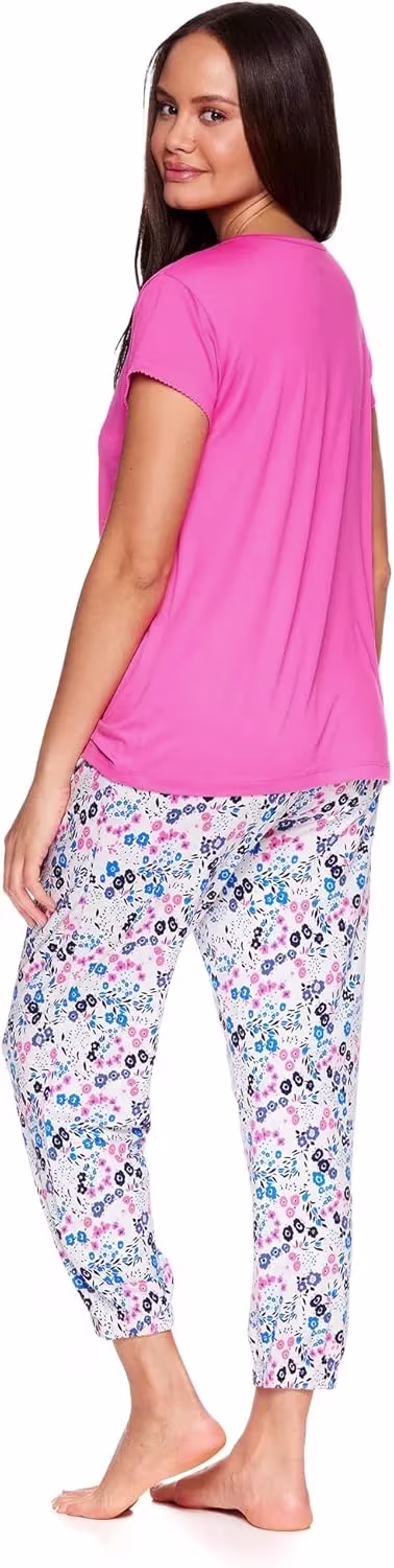 U.S. Polo Assn. Bayan Kısa Kollu Gömlek Pantolon Pijama Takımı