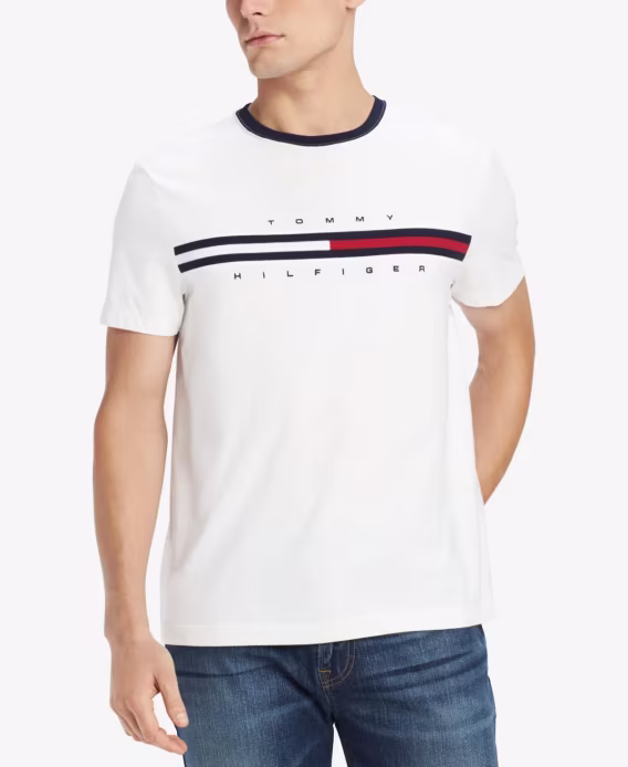 Tommy Hilfiger Erkek Tino Logo Kısa Kollu Tişört