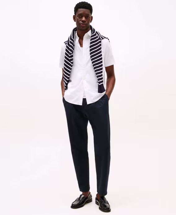 Tommy Hilfiger Kısa Kollu Flex Poplin Regular Fit Erkek Gömlek