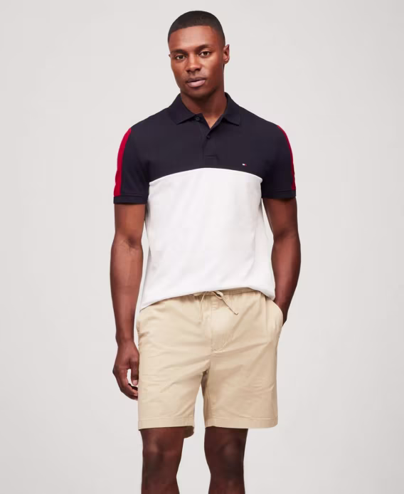 Tommy Hilfiger Erkek RegularFit Renk Bloklu Polo Tişört