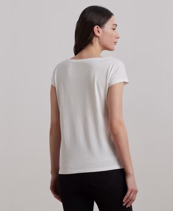 Lauren Ralph Lauren Logo Baskılı Kısa Kollu Üst