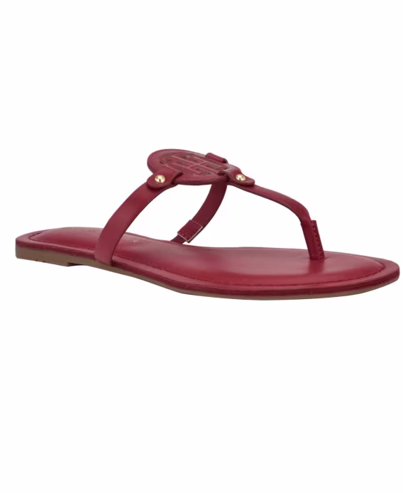 Tommy Hilfiger Kadın Litzy Logo Flat TStrap Flat Terlik