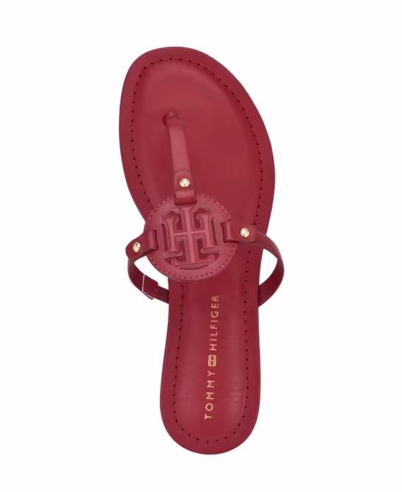 Tommy Hilfiger Kadın Litzy Logo Flat TStrap Flat Terlik