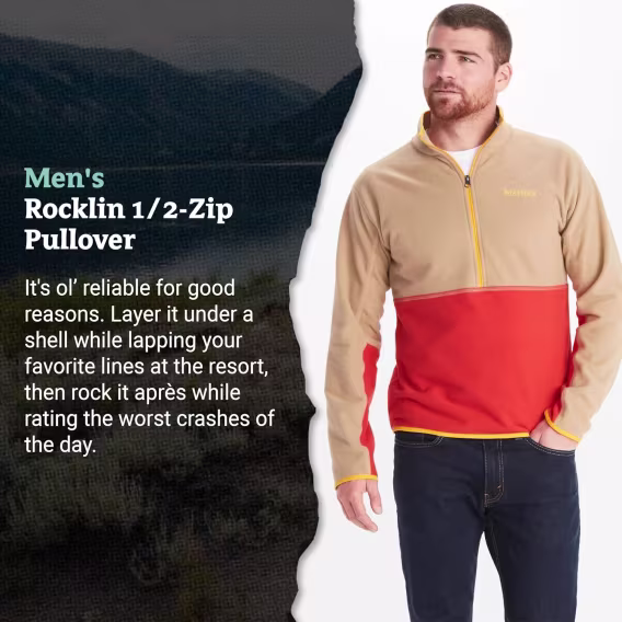 MARMOT Erkek Rocklin 1/2 Fermuarlı Polar Kazak Ceket