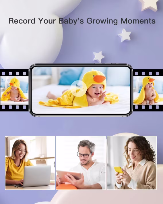 ARENTI 5" HD Video 4 Kameralı Bebek Monitörü 