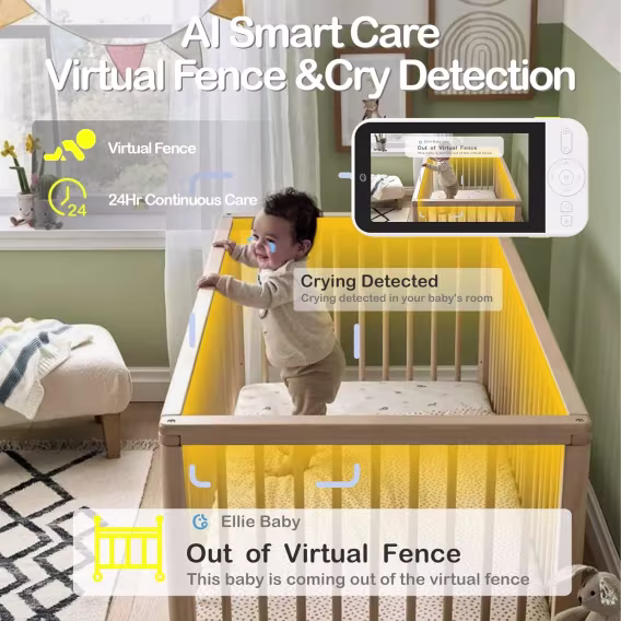 Ellie Baby Non Wifi Al Akıllı 5" Bebek Monitörü