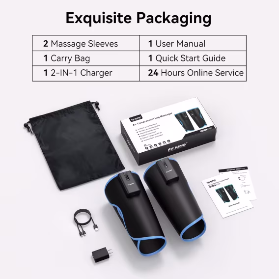 FIT KING Kablosuz Isıtmasız Bacak Masaj Aleti Ağrı Giderici