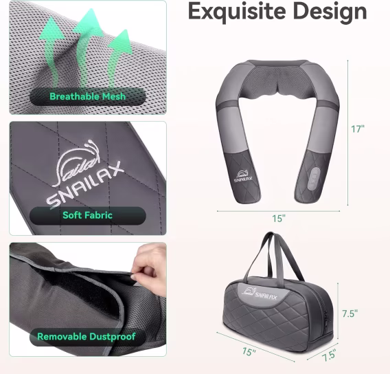 Snailax Shiatsu Boyun ve Omuz Masaj Aleti  SL-128B
