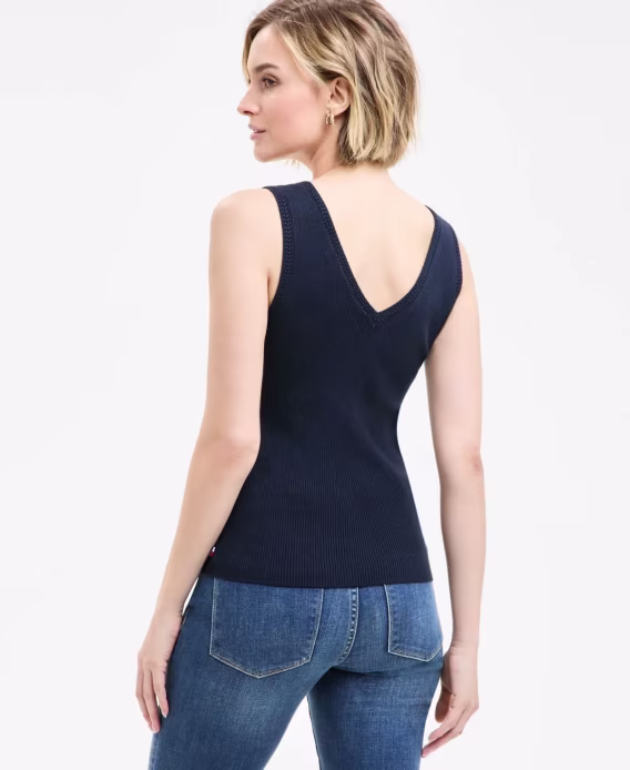 Tommy Hilfiger Kadın Tığ İşi Kenarlı Üst