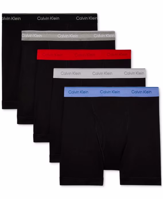 Calvin Klein Erkek 5'li Paket Pamuklu Klasik Boxer 