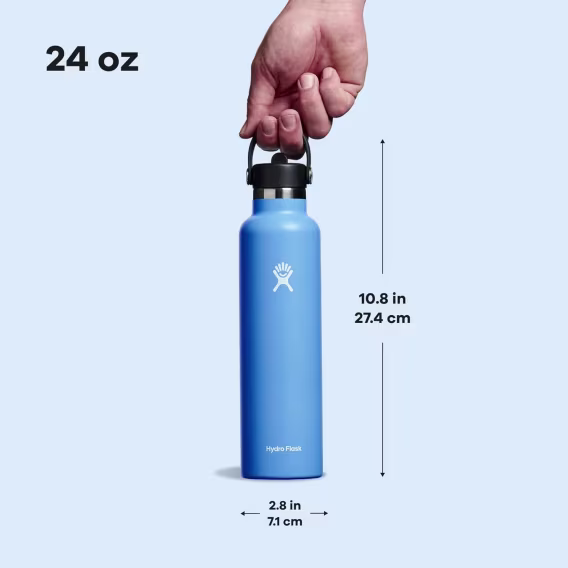 Hydro Flask Esnek Kapaklı veya Esnek Pipetli Standart Ağız Suyu Şişesi