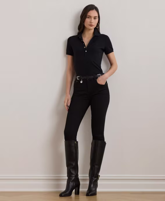 Lauren Ralph Lauren Kadın Pike Polo Tişört