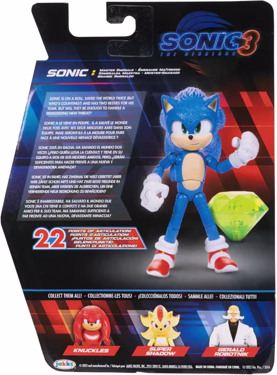 Sonic The Hedgehog Sonic 3 Sonic Zümrüt Aksiyon Figürü
