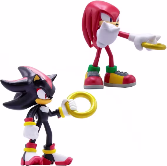Just Toys LLC Sonic The Hedgehog Metalik Knuckles & Shadow Aksiyon Figürleri
