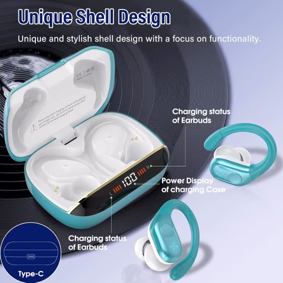 Qecnato Kablosuz Bluetooth Kulaklık
