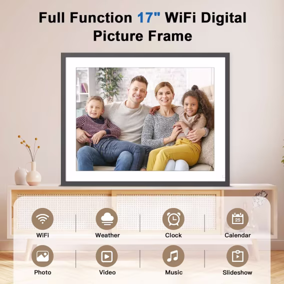 FULLJA Dijital Resim Çerçevesi 16.2"  1258 x 930 IPS Ekran