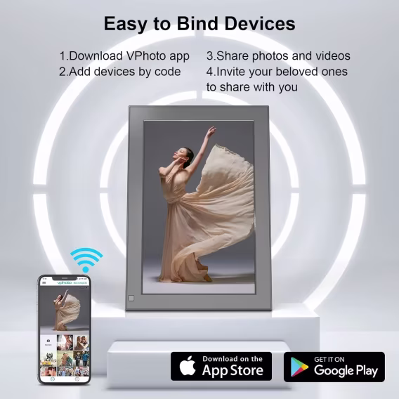 FULLJA Dijital 2K IPS Akıllı Çerçeve 11 inç