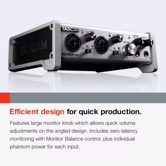 Tascam SERIES 102i MIDI 10 Giriş/2 Çıkış USB Ses Arabirimi 