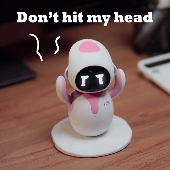 ENERGIZE LAB Eilik Pembe Dokunmatik Etkileşimli Sevimli Robot