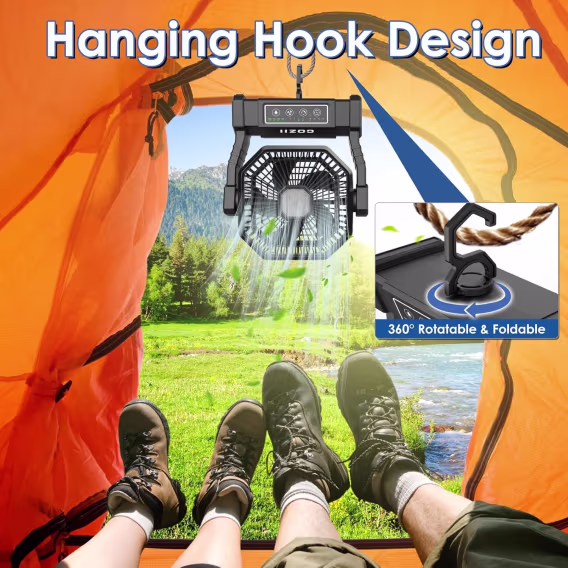 COZII 20000mAh Şarj Edilebilir Kamp Fanı