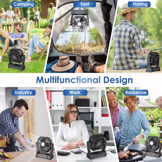 COZII 20000mAh Şarj Edilebilir Kamp Fanı