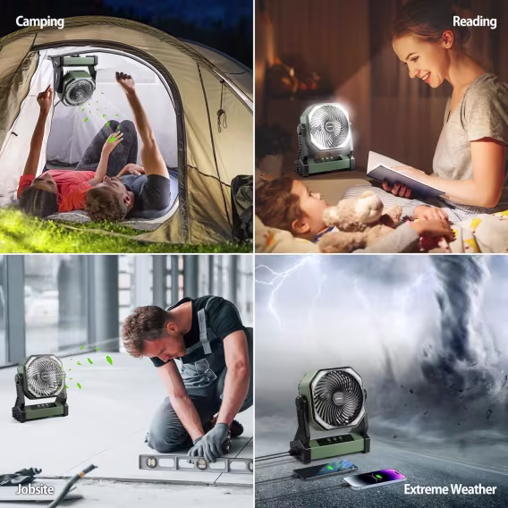 AddAcc 20000mAh Şarj Edilebilir Kamp Fanı